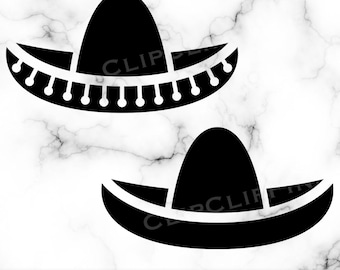Sombrero SVG, Sombrero messicano SVG, Cappello messicano PNG, Silhouette di sombrero, Sublimazione, Tema messicano, Design per maglietta, File di download digitale