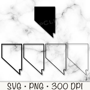 Nevada SVG, staat Nevada PNG, Nevada kaart, solide Nevada kaart, Nevada kaart overzicht, Nevada kaart silhouet, digitale download