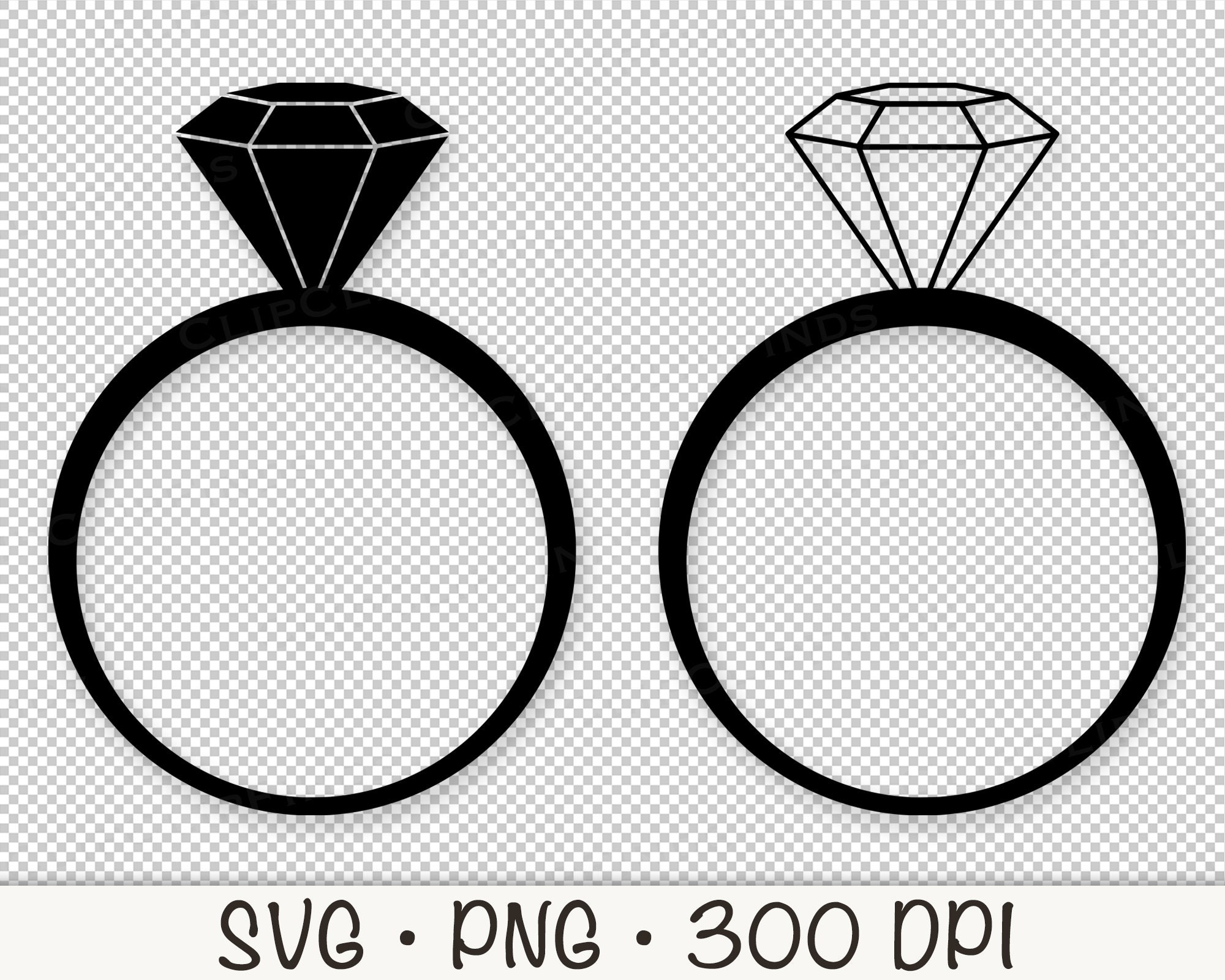 Free: Full Size Of Wedding - Ring Clipart Black And White Png - nohat.cc