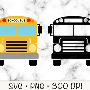 School Bus SVG, School Bus PNG, School Bus Clipart, Instant Digital Background