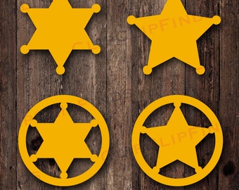 Sheriff Badge SVG, Sheriff Star, Sheriff Badge PNG, Police Badge, Western Cowboy Badge, Rodeo, Clip Art, Instant Digital Download