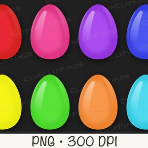 Plastic Colorful Fillable Easter Eggs PNG Clipart, Bright Colorful ...