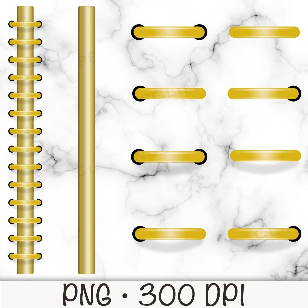 Gold Binder Rings Png