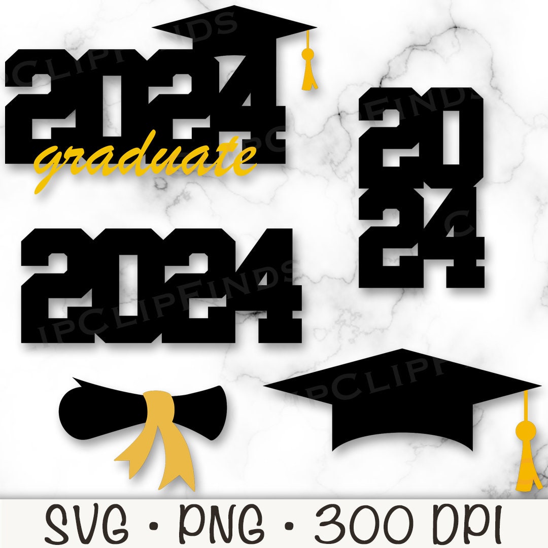 2024 Graduation SVG, Graduation Cap, Graduation Certificate Diploma