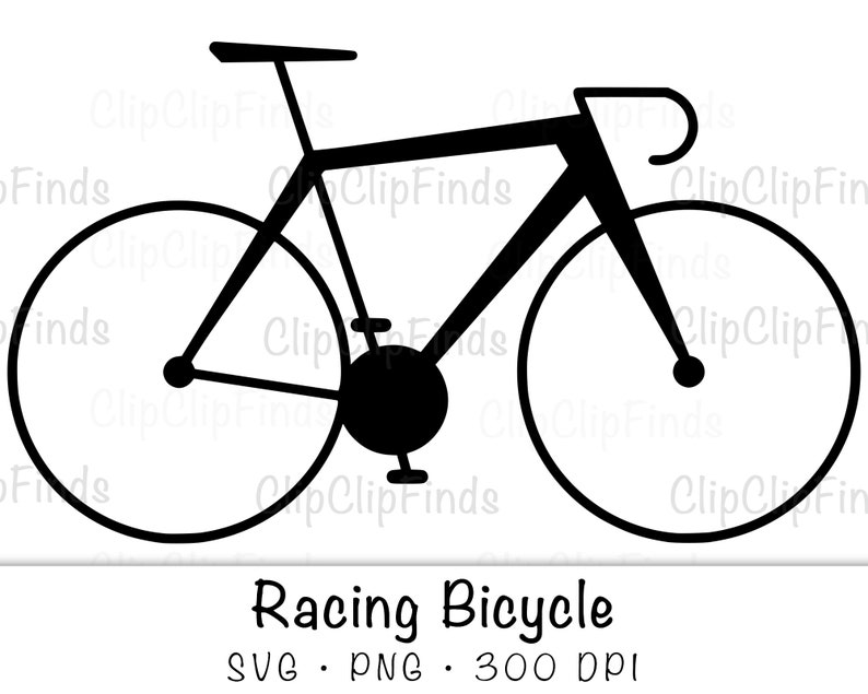 Racing Bicycle Road Bike SVG Vector Cut File and PNG - Etsy