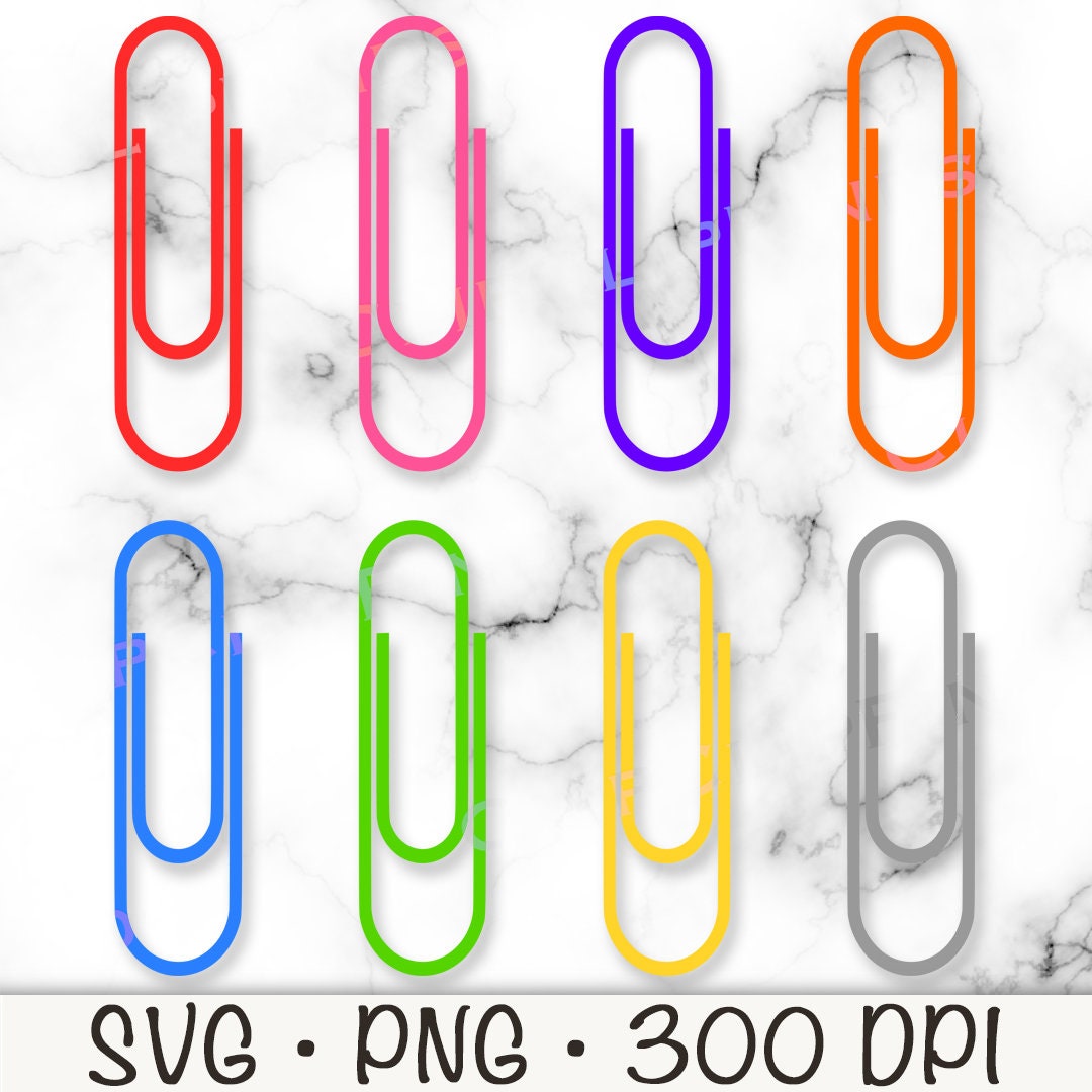 Paperclip Visual Paperclip Clipart, Paperclip SVG, Paperclip PNG, Colorful Paperclip ...
