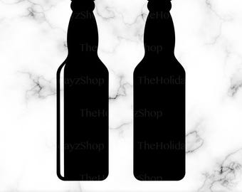 Beer Bottle SVG, Beer Silhouette PNG, Beer SVG Bundle, Clipart, Vector, Sublimation, Digital Download File