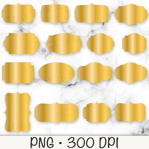Molduras de etiqueta de ouro PNG, gráficos digitais de etiqueta de ouro, clipart de etiquetas de ouro, formas clássicas, chique, vintage, download digital