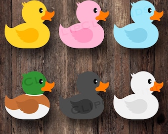 Rubber Duck Clipart: Baby Duck Pack, SVG & PNG (Download File)