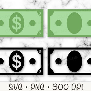 Money, Bill, Cash, Money Outline, Dinero, SVG Vector Cut File and PNG Transparent Background, Clip Art, Instant Digital Download image 3