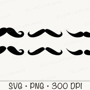 Mustache SVG, Mustache Bundle, Cinco de Mayo Fiesta, Props, Mustache SVG, PNG, Mustache Clipart, Father's Day, Instant Digital Download