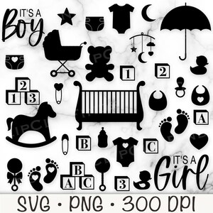 Babyparty SVG, Babyparty Formen PNG, Babyparty Bundle, Silhouette Formen, Clipart, Vektor, Sublimation, Baby Füße, digitaler Download