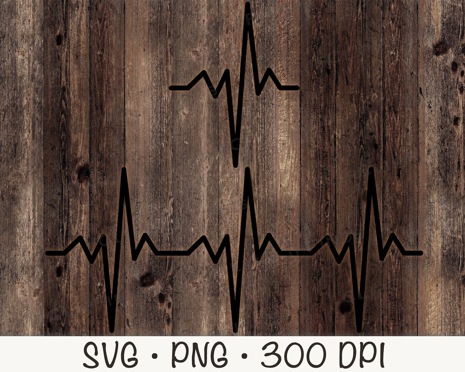 Heart Beat SVG Vector File and PNG Transparent Background Clip Art ...