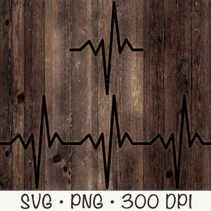 Heart Beat SVG Vector File and PNG Transparent Background Clip Art ...