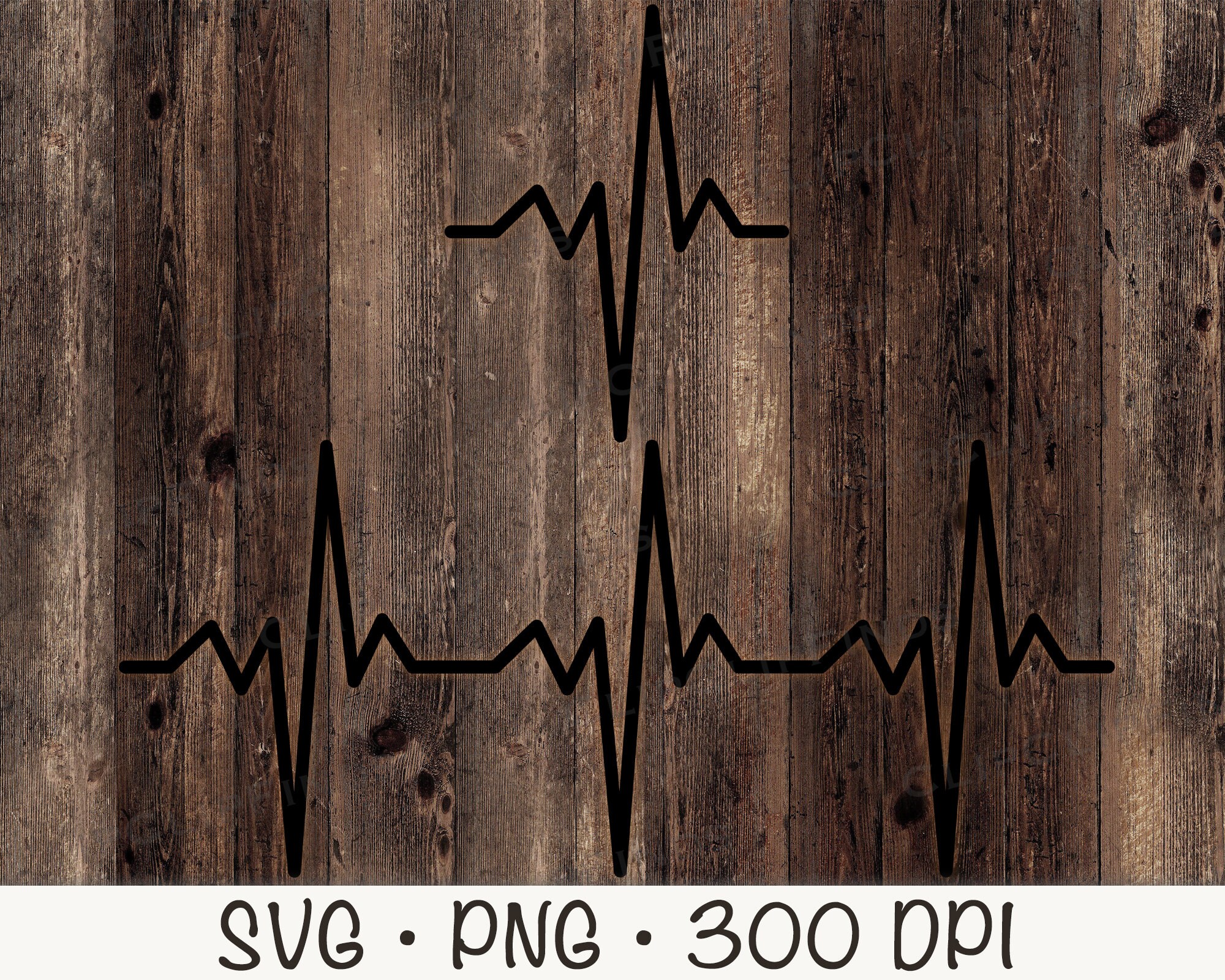 Heart Beat SVG Vector File and PNG Transparent Background Clip Art ...