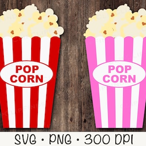 Pipoca, Pipoca de Filme, Rosa, Vermelho, Pipoca SVG, Pipoca PNG, Clip Art de Pipoca, Download Digital Instantâneo