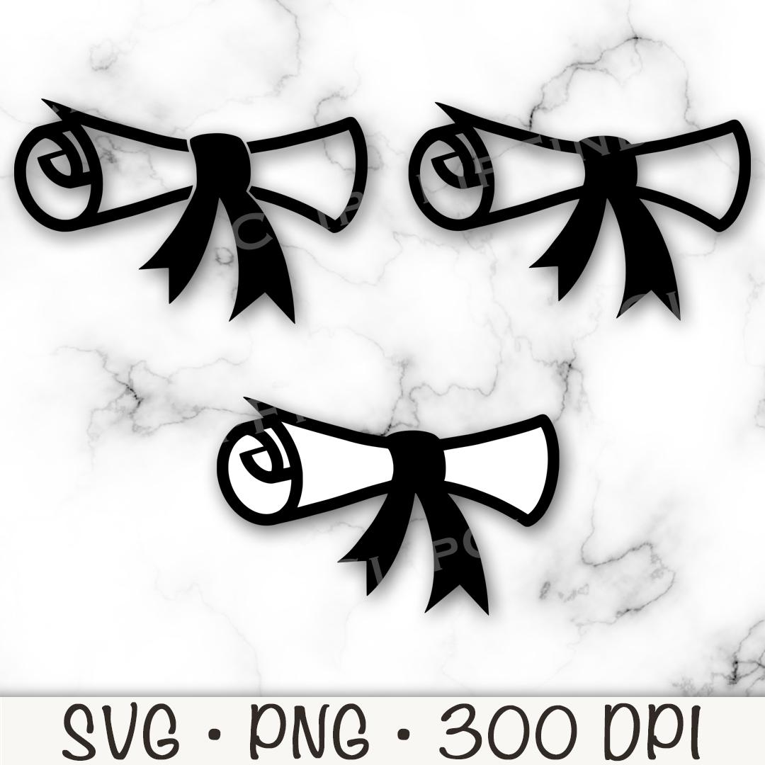Graduation Diploma SVG: Ribbon Outline Clipart (digital Download) - Etsy