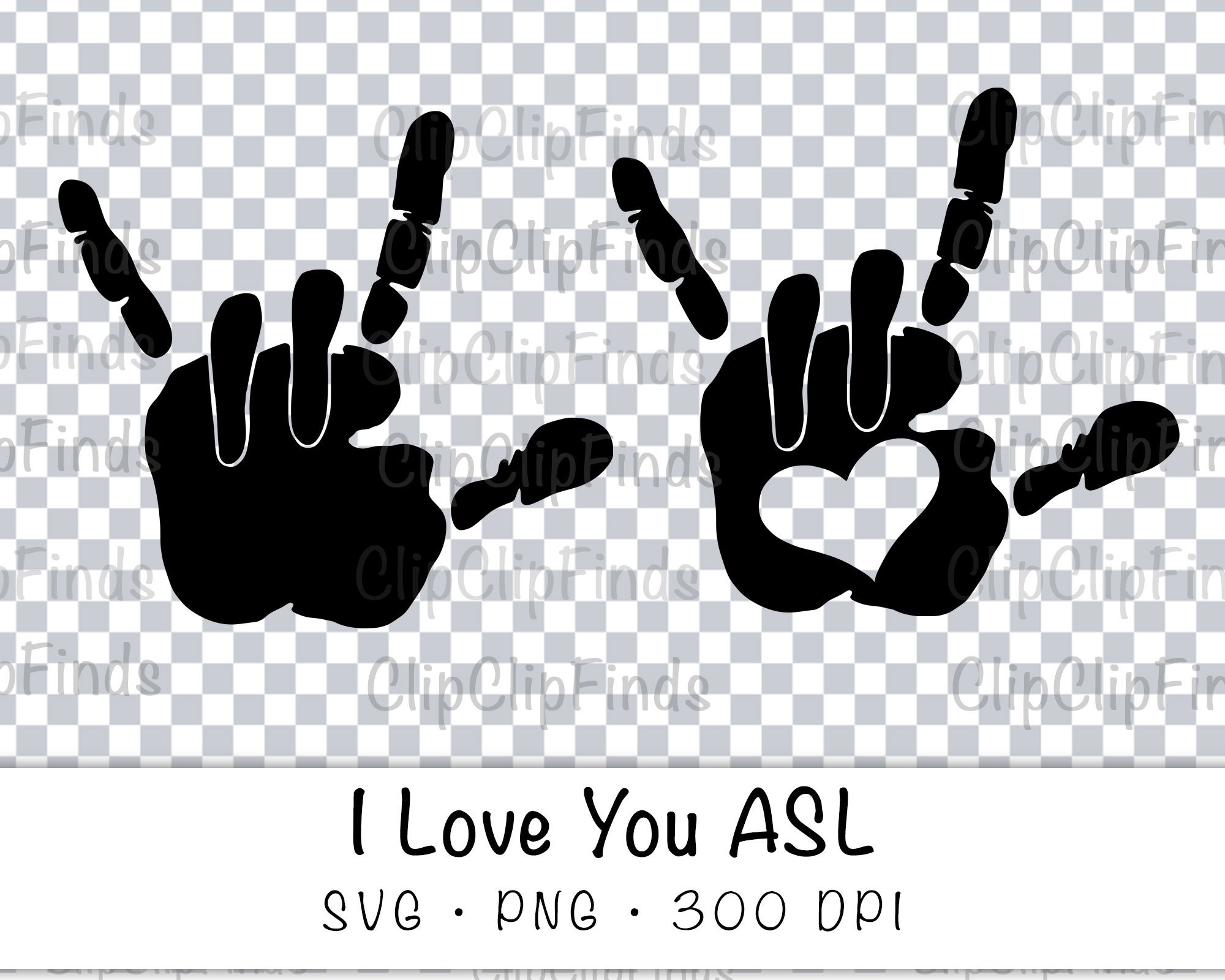 I Love You Asl Svg Vector Cut File And Png Transparent Etsy 日本