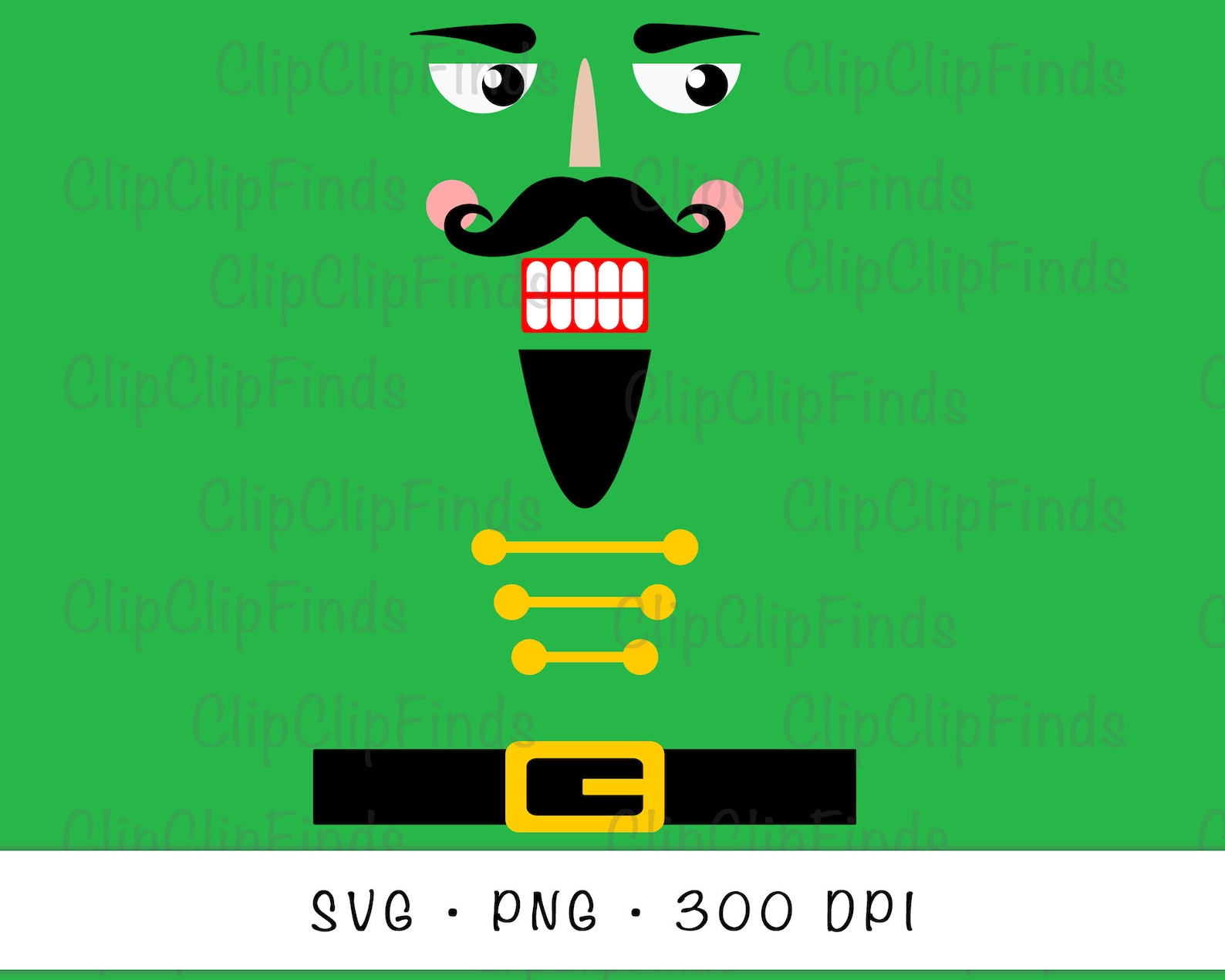 Nutcracker Face SVG Vector Cut File and PNG Transparent Etsy