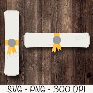 Abschlussurkunde SVG, Abschlussdiplom PNG, Abschluss Clipart, Schulabgänger, Abschlussdiplom mit Band, Vektor, digitale Datei