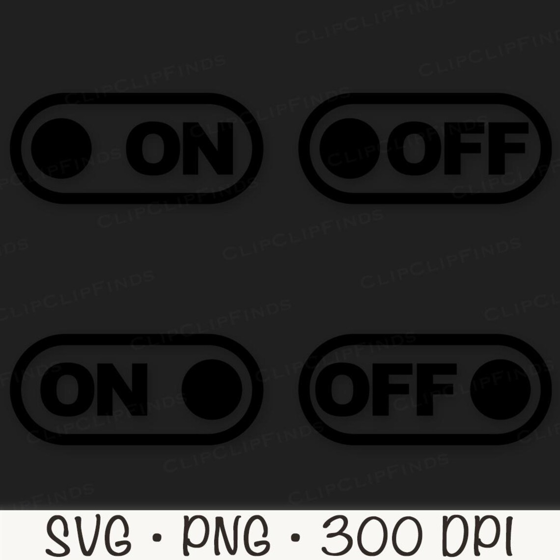 Mode on SVG, Mode off SVG, Toggle Switch, Bundle, Power on and Off, PNG ...