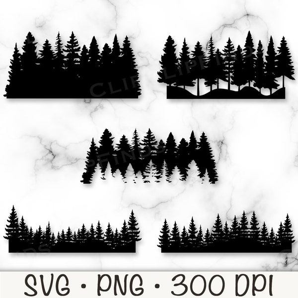 Pine Trees SVG, Pine Tree Border SVG, Forest PNG, Pine Tree Silhouette, Outdoors Evergreen svg, Evergreen svg, Instant Digital Download