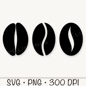 Caffè SVG, Chicco di caffè SVG, Caffè PNG, Silhouette di chicco di caffè, Amante del caffè, Vettore, Sublimazione, Icona, Caffeina, File di download digitale