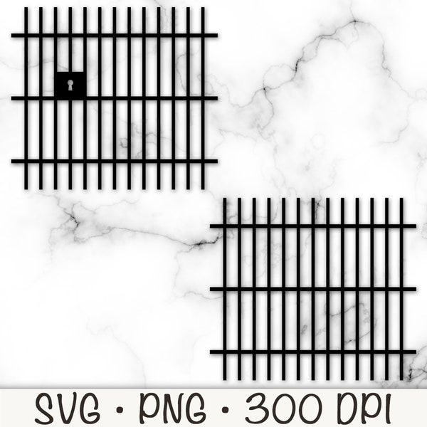 Prison Bars SVG, Prison Cage PNG, Behind Bars, Iron Fence, Jail Cell, Iron Bars, Digital Download