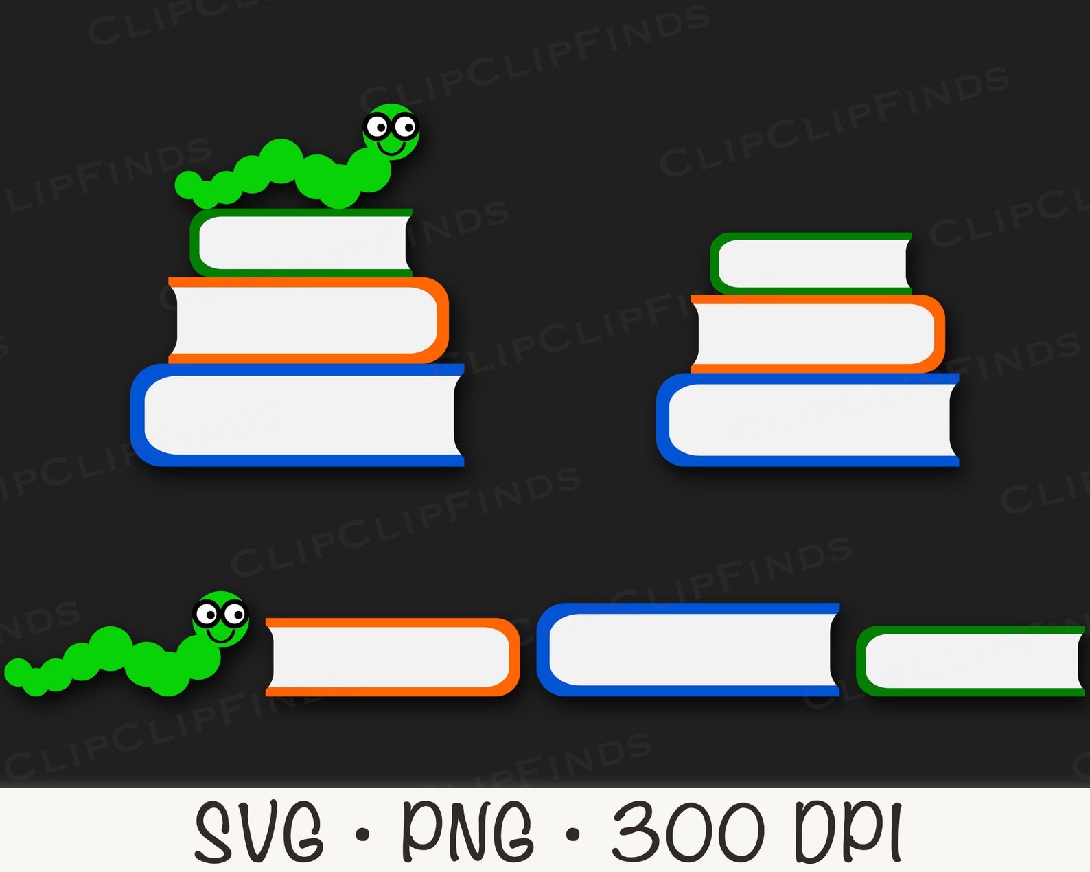 Bookworm SVG, Books PNG, Books Clipart, Caterpillar, Nerd, School ...