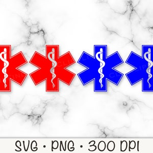 Krankenwagen Symbol SVG, Stern des Lebens SVG, PNG medizinische Schlange, Krankenhaus, Klinik, Arzt, Notaufnahme, Er, Sofortiger digitaler Download