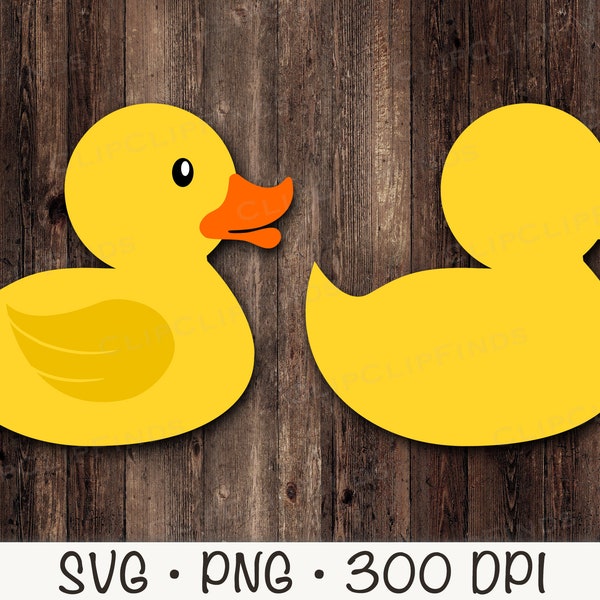 Rubber Duck Ducky SVG Vector Cut File and PNG Transparent Background Instant Download