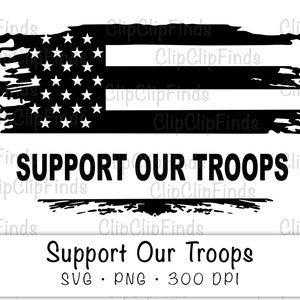Apoye nuestro archivo vectorial SVG de tropas y PNG de fondo transparente Clip Art Descarga instantánea