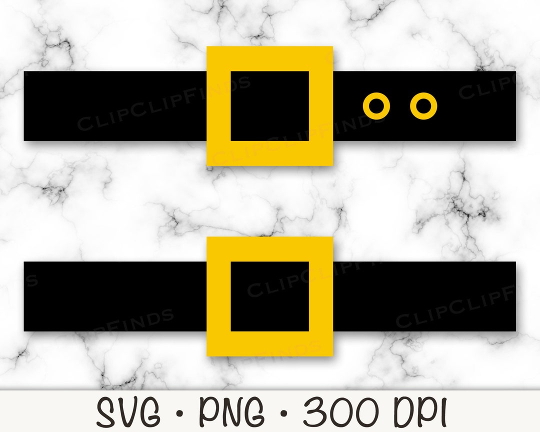 Santa Claus Belt, SVG, PNG, Santa Belt Clipart, Sublimation, Instant