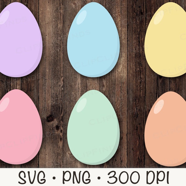 Easter Eggs SVG, Easter Eggs PNG, Pastel Easter Eggs, Easter Egg Clip Art, Instant Digital Download