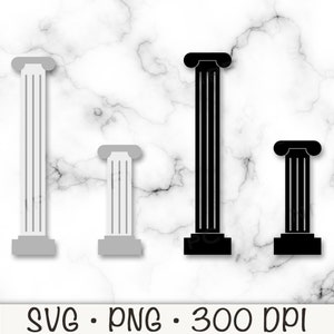 Pilier SVG, pilier PNG, silhouette pilier, clipart colonne, téléchargement numérique