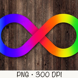 Autism Awareness Rainbow Infinity Symbol, Autism Awareness PNG,  Autism PNG, Neurodiversity Symbol, Instant Digital Download