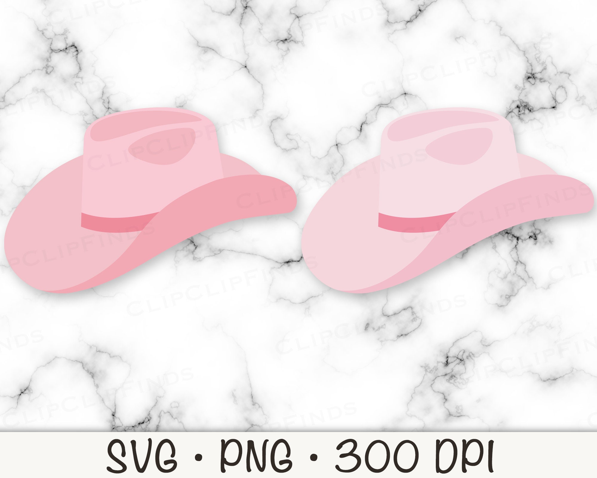 Pink Cowboy Hat Cowgirl Hat Rodeo Western SVG PNG Flat Etsy
