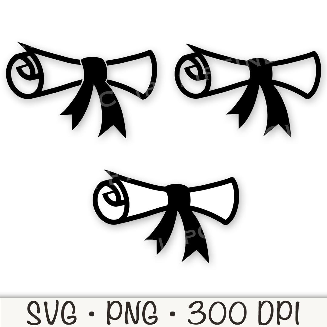 Graduation Diploma SVG: Ribbon Outline Clipart (digital Download) - Etsy