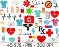 Medical Clip Art Bundle Pack, SVG, PNG, Instant Digital Download, Nurse, Doctor, Hospital