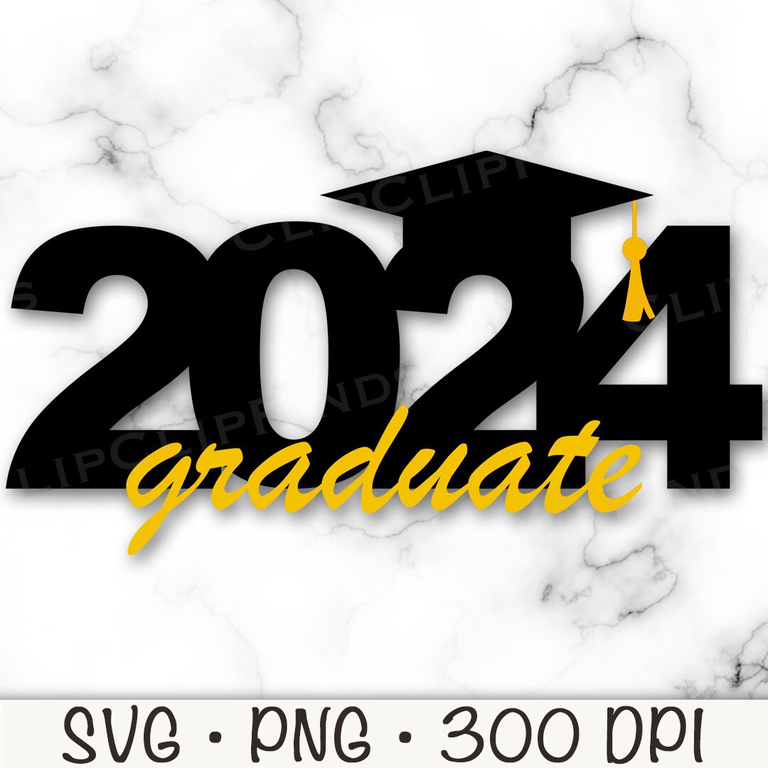 2024 Graduate, SVG Vector Cut File and PNG Transparent Background