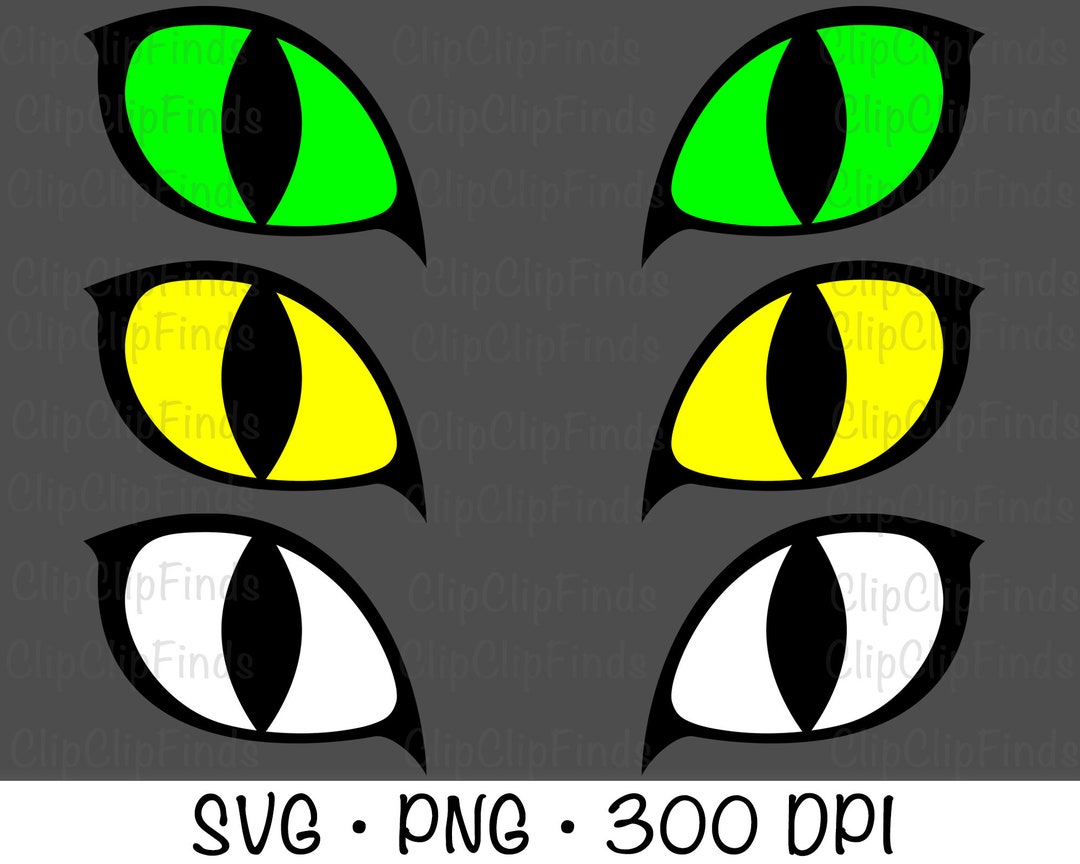 Cat Eyes, Green Cat Eyes, Yellow Cat Eyes, Halloween, Spooky Cat Eyes, SVG,  PNG, Clip Art, Sublimation, Instant Digital Download - Etsy UK