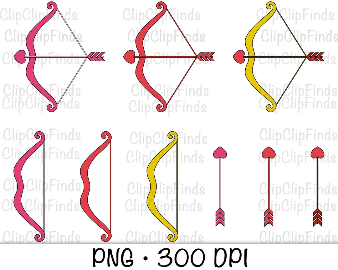 Heart Bow and Arrow Valentine's Day Bow and Arrow Etsy