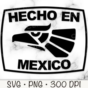 Hecho en Mexico Vector SVG couper fichier et PNG fond transparent Clip Art Téléchargement instantané