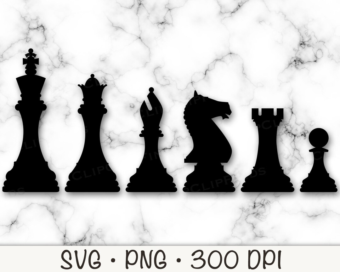Chess Pieces SVG, PNG, Chess Clipart, Instant Digital Download - Etsy