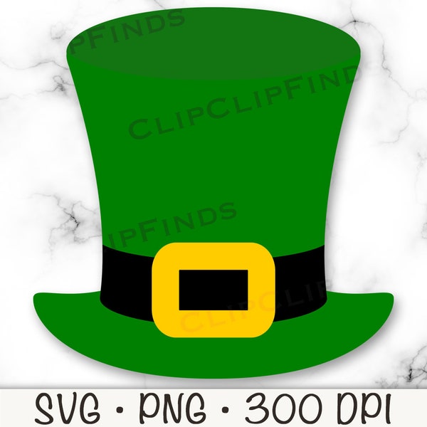 Leprechaun Hat SVG, Leprechaun Hat PNG, Saint Patrick's Day Clip Art, Digital Download