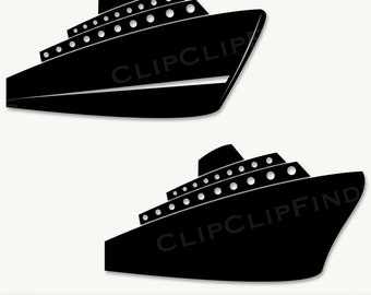 Navire de croisière SVG, navire PNG, Silhouette de navire de croisière, Pack Bundle, téléchargement numérique