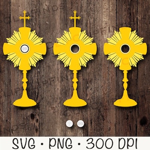 Monstrancja Bundle, Eucharystia, Ciało Chrystusa, SVG, PNG, Clip Art, Katolicki, Kościół, Natychmiastowe pobieranie cyfrowe