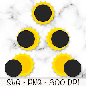 Eclipse Clipart, Eclipse SVG, Eclipse PNG, Zonsverduistering, Zon, Maan, Digitale Download
