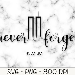 Vergeet nooit 11 september 2001 9.11.01 SVG-vectorbestand en PNG-transparante achtergrond Clipart direct downloaden