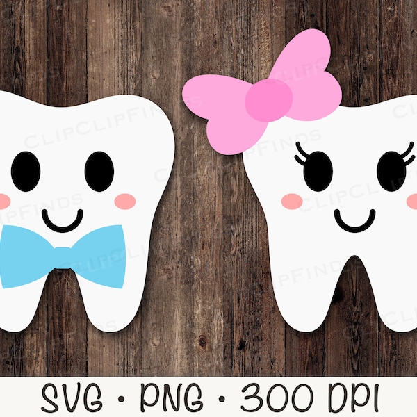 Tooth Fairy Bag Boy and Girl Bundle SVG Vector Cut File and PNG Transparent Background Sublimation Clip Art Instant Download